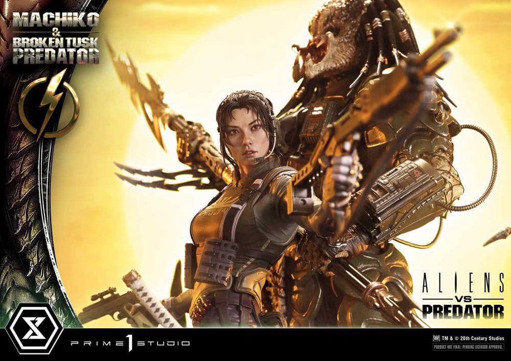 Aliens vs. Predator (Comic) Ultimate Premium Masterline Statue 1/4 Machiko & Broken Tusk Predator Deluxe Version 84 cm - Preorder - ETA: 25.04.2028