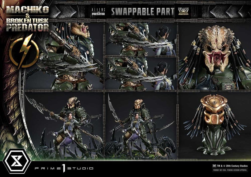 Aliens vs. Predator (Comic) Ultimate Premium Masterline Statue 1/4 Machiko & Broken Tusk Predator Deluxe Version 84 cm - Preorder - ETA: 25.04.2028