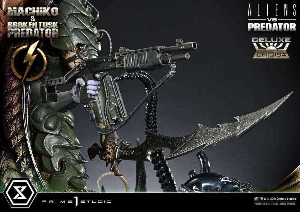 Aliens vs. Predator (Comic) Ultimate Premium Masterline Statue 1/4 Machiko & Broken Tusk Predator Deluxe Version 84 cm - Preorder - ETA: 25.04.2028