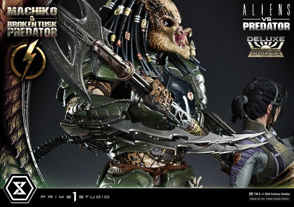 Aliens vs. Predator (Comic) Ultimate Premium Masterline Statue 1/4 Machiko & Broken Tusk Predator Deluxe Version 84 cm - Preorder - ETA: 25.04.2028