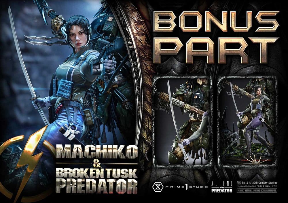 Aliens vs. Predator (Comic) Ultimate Premium Masterline Statue 1/4 Machiko & Broken Tusk Predator DX Bonus Version 84 cm - Preorder - ETA: 25.04.2028