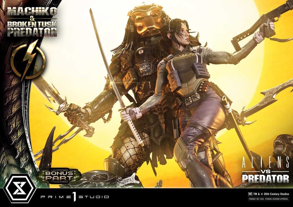 Aliens vs. Predator (Comic) Ultimate Premium Masterline Statue 1/4 Machiko & Broken Tusk Predator DX Bonus Version 84 cm - Preorder - ETA: 25.04.2028