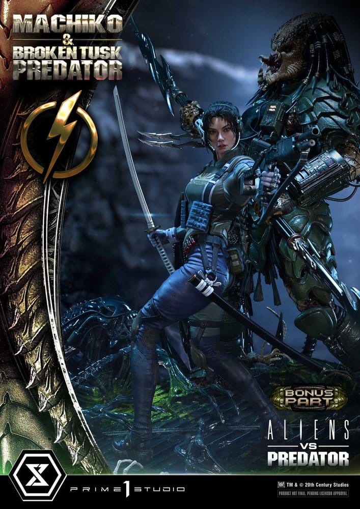 Aliens vs. Predator (Comic) Ultimate Premium Masterline Statue 1/4 Machiko & Broken Tusk Predator DX Bonus Version 84 cm - Preorder - ETA: 25.04.2028