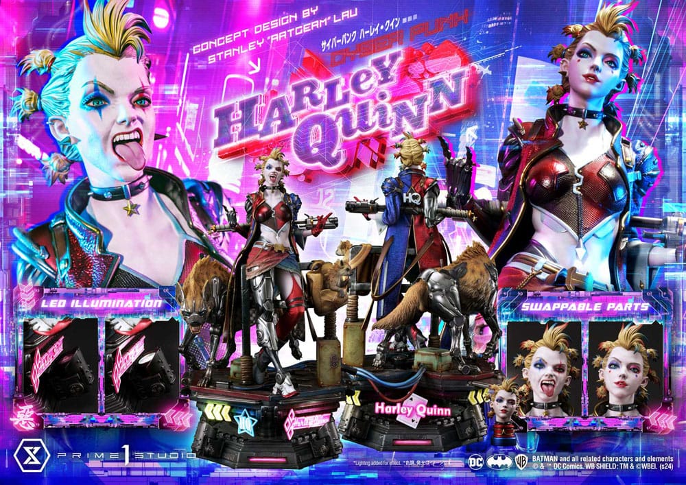 Batman Ultimate Premium Masterline Series Statue Cyberpunk Harley Quinn 60 cm - Preorder - ETA: 20.07.2026