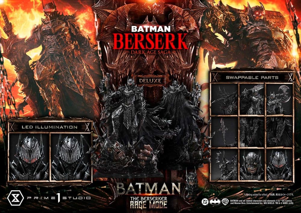 DC Comics Ultimate Premium Masterline Series Statue 1/4 Batman (Comics) Batman: The Berserker Rage Mode Deluxe Version 93 cm  - Preorder - ETA: 25.10.2027