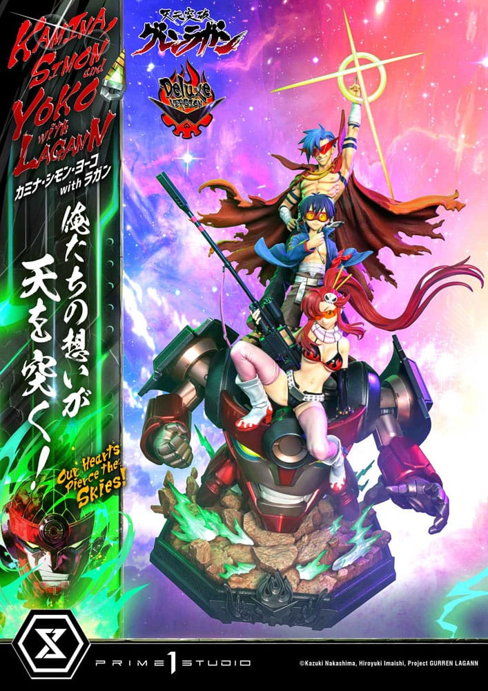 Gurren Lagann Ultimate Premium Masterline Series Statue 1/4 Kamina, Simon & Yoko with Lagann Deluxe Version 97 cm - Preorder - ETA: 20.01.2026
