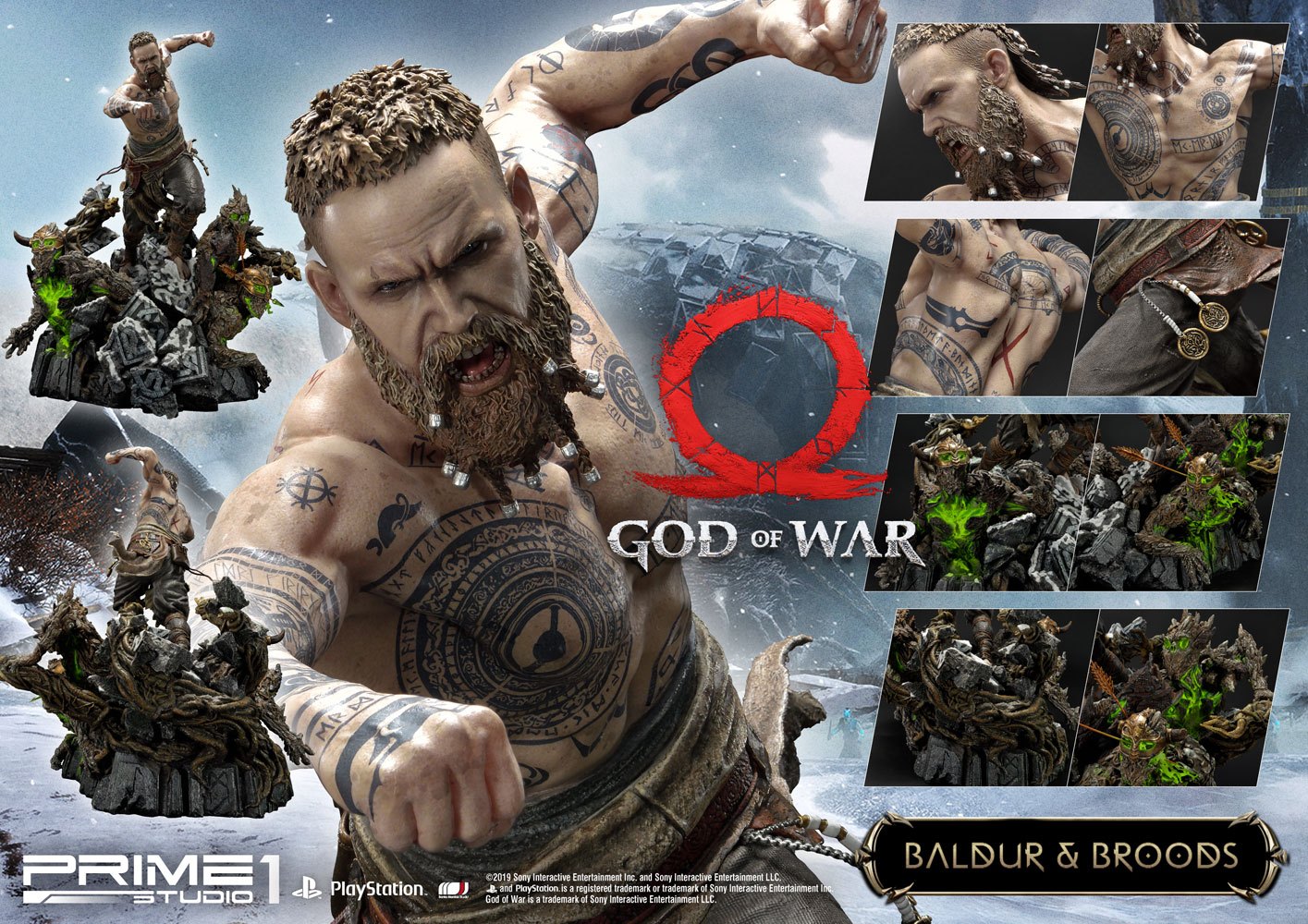 God of War (2018) Statue Baldur & Broods 62 cm - Preorder - ETA: 20.12.2025