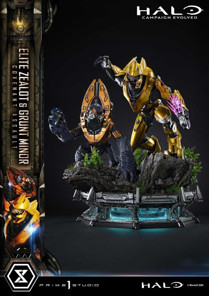 Halo: Campaign Evolved Ultimate Premium Masterline Series Statue 1/4 Elite Zealot & Grunt Minor: Covenant Assault 81 cm - Preorder - ETA: 25.07.2028