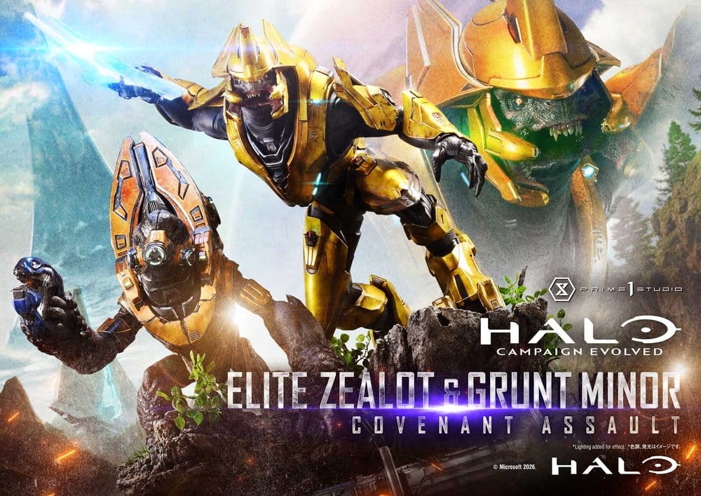 Halo: Campaign Evolved Ultimate Premium Masterline Series Statue 1/4 Elite Zealot & Grunt Minor: Covenant Assault 81 cm - Preorder - ETA: 25.07.2028