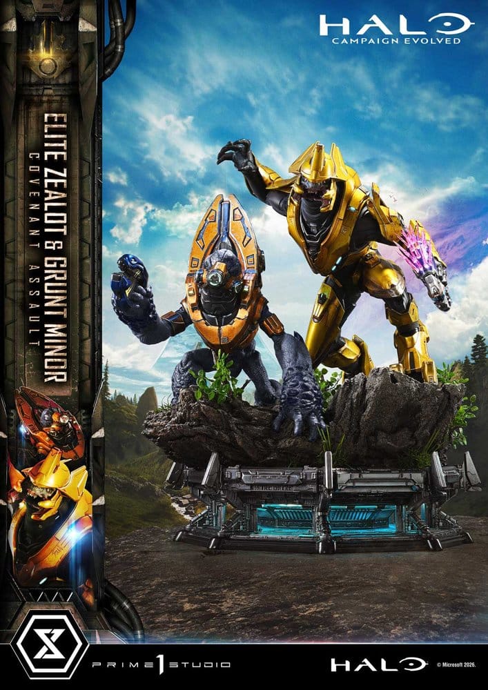 Halo: Campaign Evolved Ultimate Premium Masterline Series Statue 1/4 Elite Zealot & Grunt Minor: Covenant Assault 81 cm - Preorder - ETA: 25.07.2028