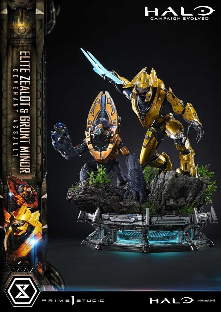 Halo: Campaign Evolved Ultimate Premium Masterline Series Statue 1/4 Elite Zealot & Grunt Minor: Covenant Assault 81 cm - Preorder - ETA: 25.07.2028