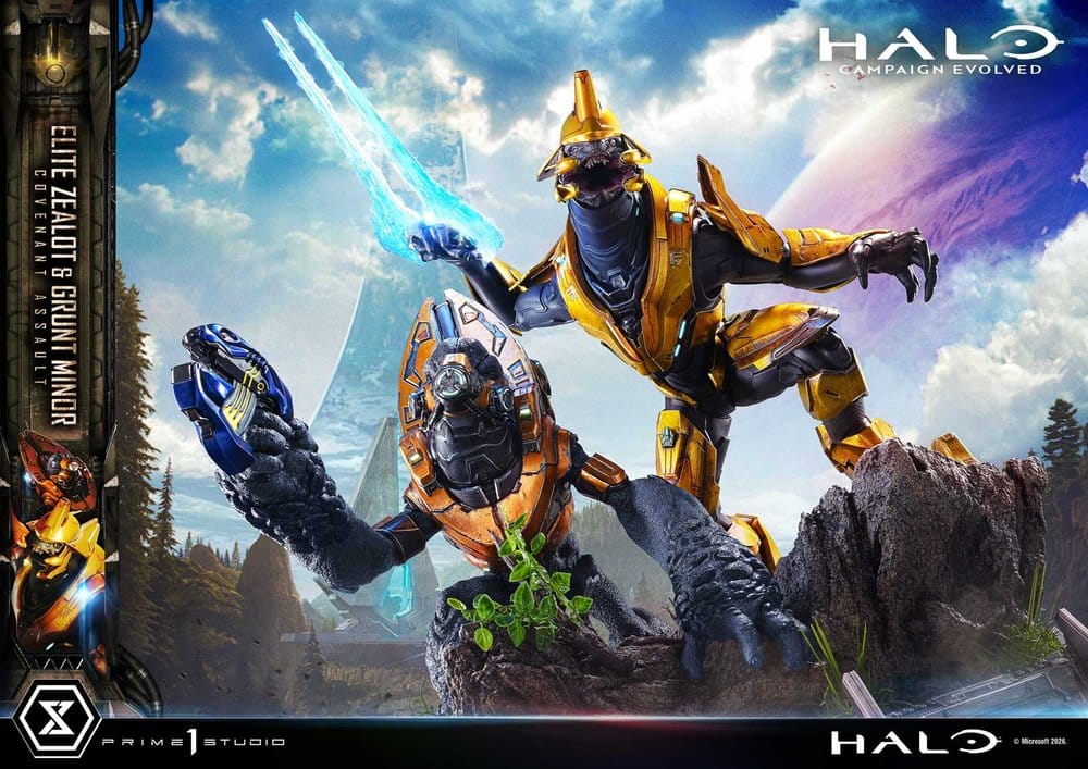 Halo: Campaign Evolved Ultimate Premium Masterline Series Statue 1/4 Elite Zealot & Grunt Minor: Covenant Assault 81 cm - Preorder - ETA: 25.07.2028