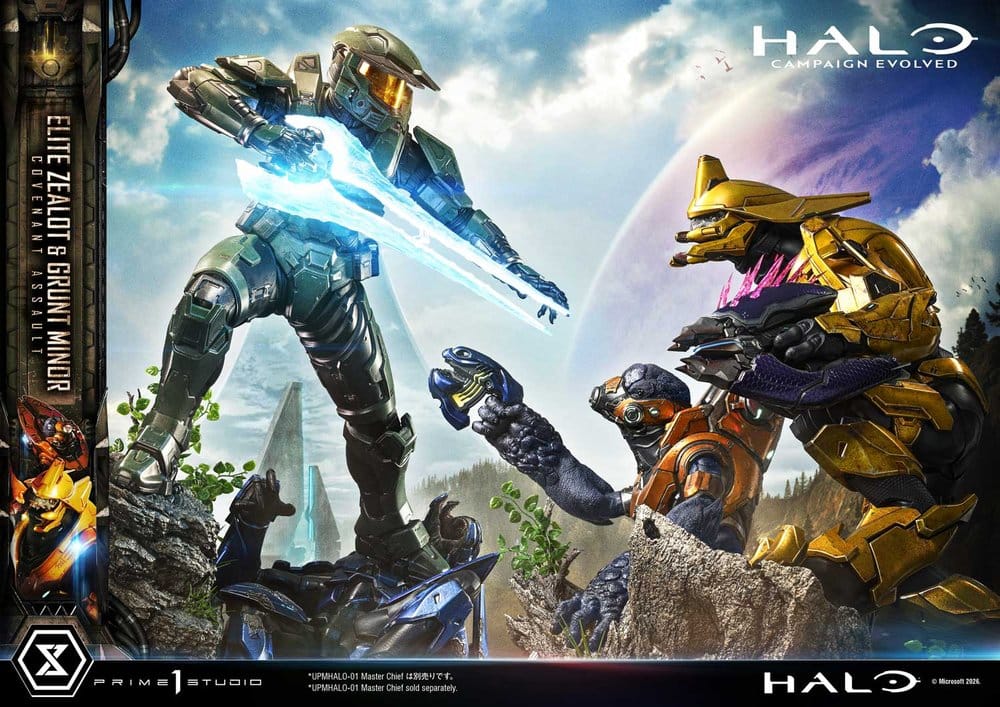 Halo: Campaign Evolved Ultimate Premium Masterline Series Statue 1/4 Elite Zealot & Grunt Minor: Covenant Assault 81 cm - Preorder - ETA: 25.07.2028