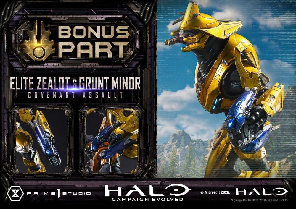 Halo: Campaign Evolved Ultimate Premium Masterline Series Statue 1/4 Elite Zealot & Grunt Minor: Covenant Assault Bonus Version 81 cm - Preorder - ETA: 25.07.2028