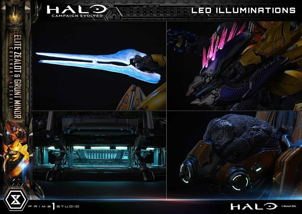 Halo: Campaign Evolved Ultimate Premium Masterline Series Statue 1/4 Elite Zealot & Grunt Minor: Covenant Assault Bonus Version 81 cm - Preorder - ETA: 25.07.2028
