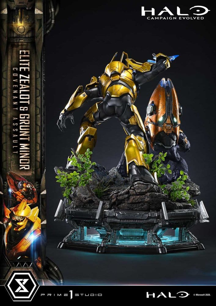Halo: Campaign Evolved Ultimate Premium Masterline Series Statue 1/4 Elite Zealot & Grunt Minor: Covenant Assault Bonus Version 81 cm - Preorder - ETA: 25.07.2028