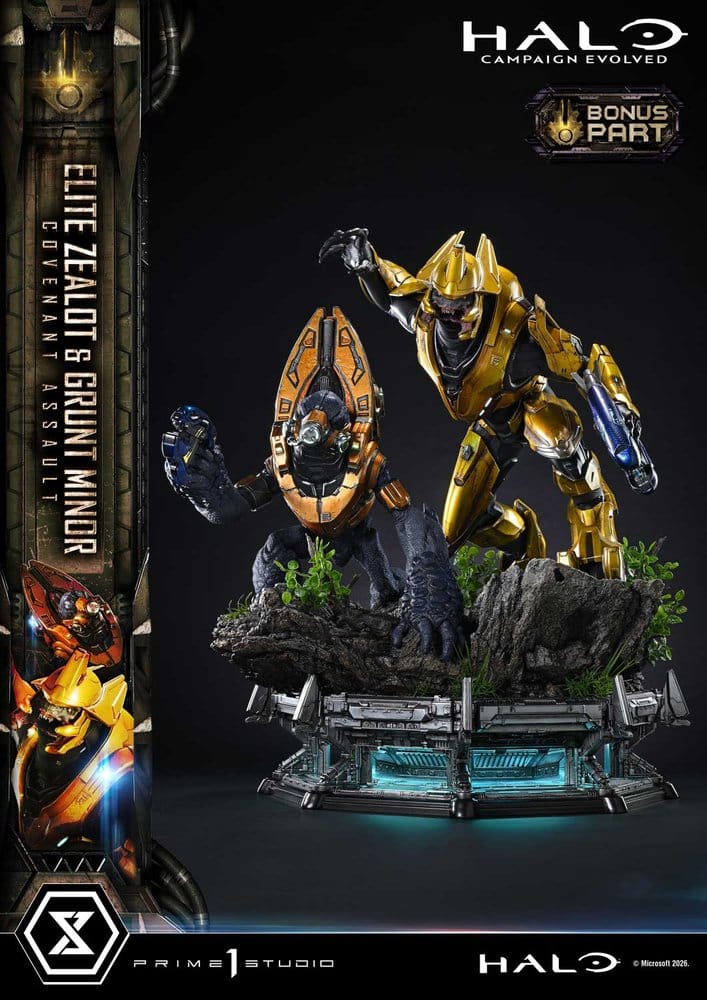 Halo: Campaign Evolved Ultimate Premium Masterline Series Statue 1/4 Elite Zealot & Grunt Minor: Covenant Assault Bonus Version 81 cm - Preorder - ETA: 25.07.2028