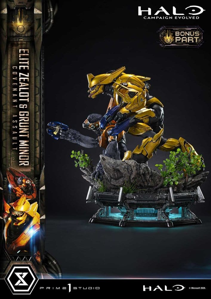 Halo: Campaign Evolved Ultimate Premium Masterline Series Statue 1/4 Elite Zealot & Grunt Minor: Covenant Assault Bonus Version 81 cm - Preorder - ETA: 25.07.2028
