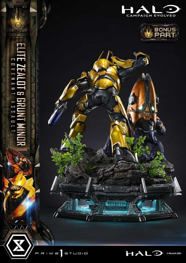 Halo: Campaign Evolved Ultimate Premium Masterline Series Statue 1/4 Elite Zealot & Grunt Minor: Covenant Assault Bonus Version 81 cm - Preorder - ETA: 25.07.2028