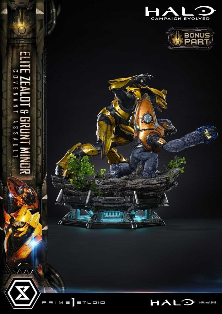 Halo: Campaign Evolved Ultimate Premium Masterline Series Statue 1/4 Elite Zealot & Grunt Minor: Covenant Assault Bonus Version 81 cm - Preorder - ETA: 25.07.2028