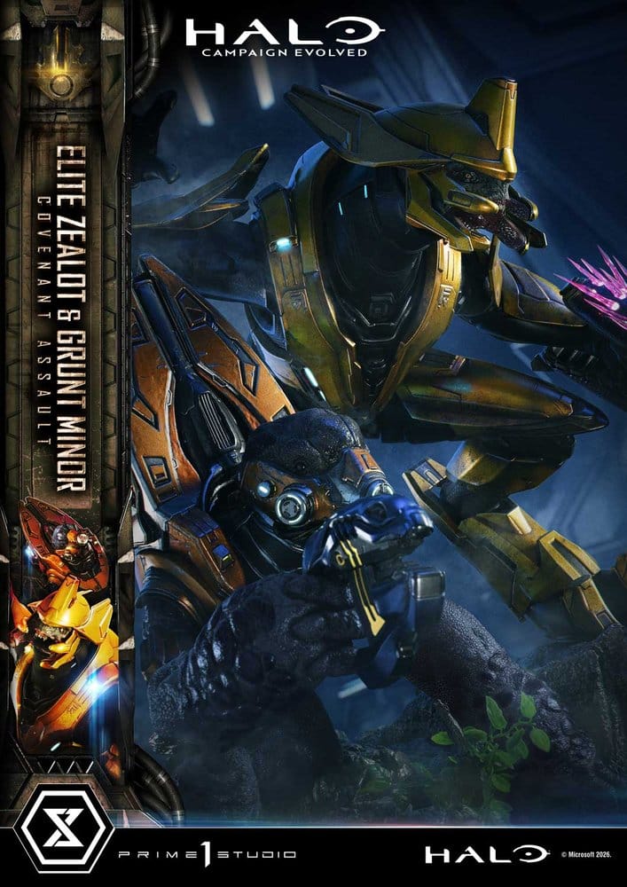 Halo: Campaign Evolved Ultimate Premium Masterline Series Statue 1/4 Elite Zealot & Grunt Minor: Covenant Assault Bonus Version 81 cm - Preorder - ETA: 25.07.2028