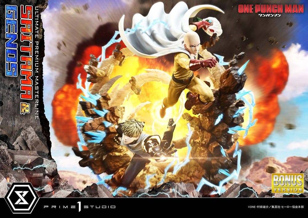 One-Punch Man Ultimate Premium Masterline Series Statue 1/4 Saitama & Genos DX Bonus Version 73 cm  - Preorder - ETA: 27.12.2027