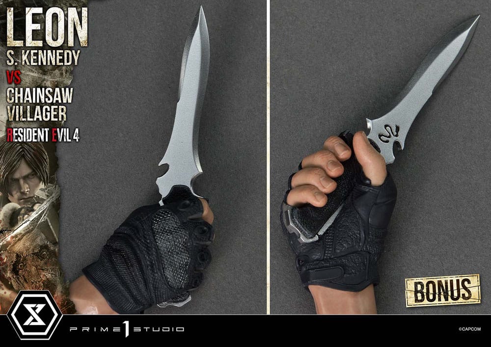 Resident Evil 4 Ultimate Premium Masterline Series Statue 1/4 Leon S. Kennedy vs. Chainsaw Villager Bonus Ver. 76 cm                - Preorder - ETA: 25.10.2026