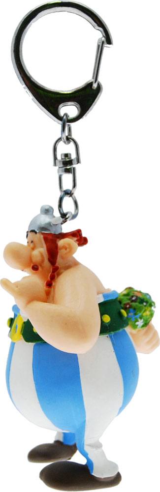 Asterix Schlüsselanhänger Obelix verliebt mit Blumenstrauss 13 cm - Versand: 7 Tage nach Bestellung