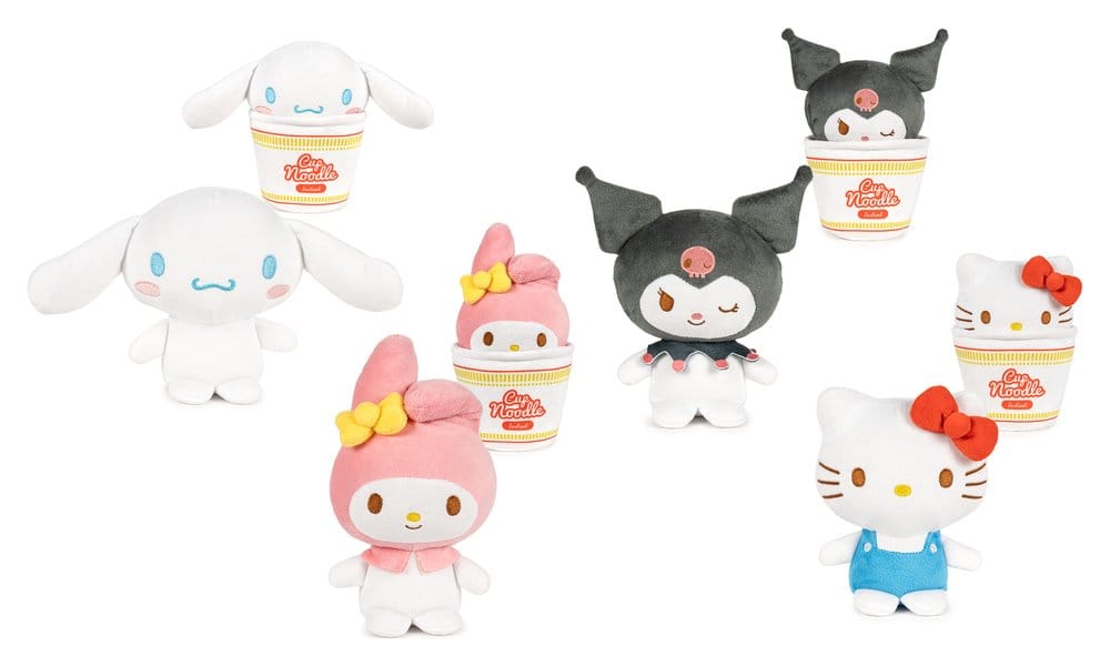 Hello Kitty &amp; Friends Plüschfiguren &nbsp;- Cup Noodles 16 cm Sortiment (24) - Preorder - ETA: 10.09.2026