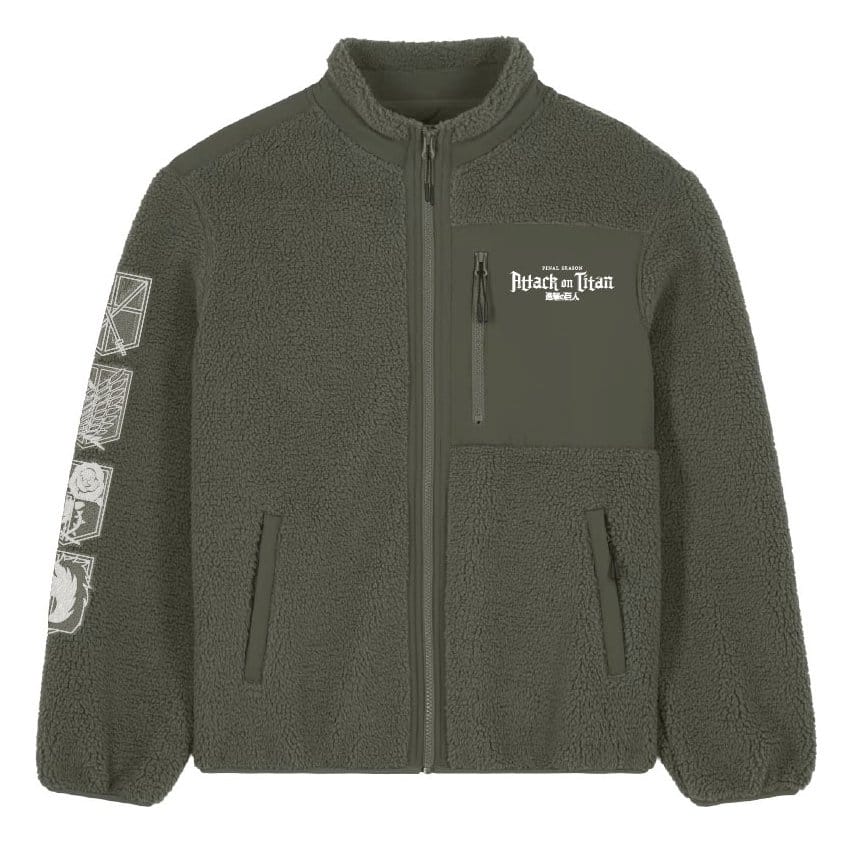 Attack On Titan Sherpa Jacke Logo Größe XL - Versand: 7 Tage nach Bestellung