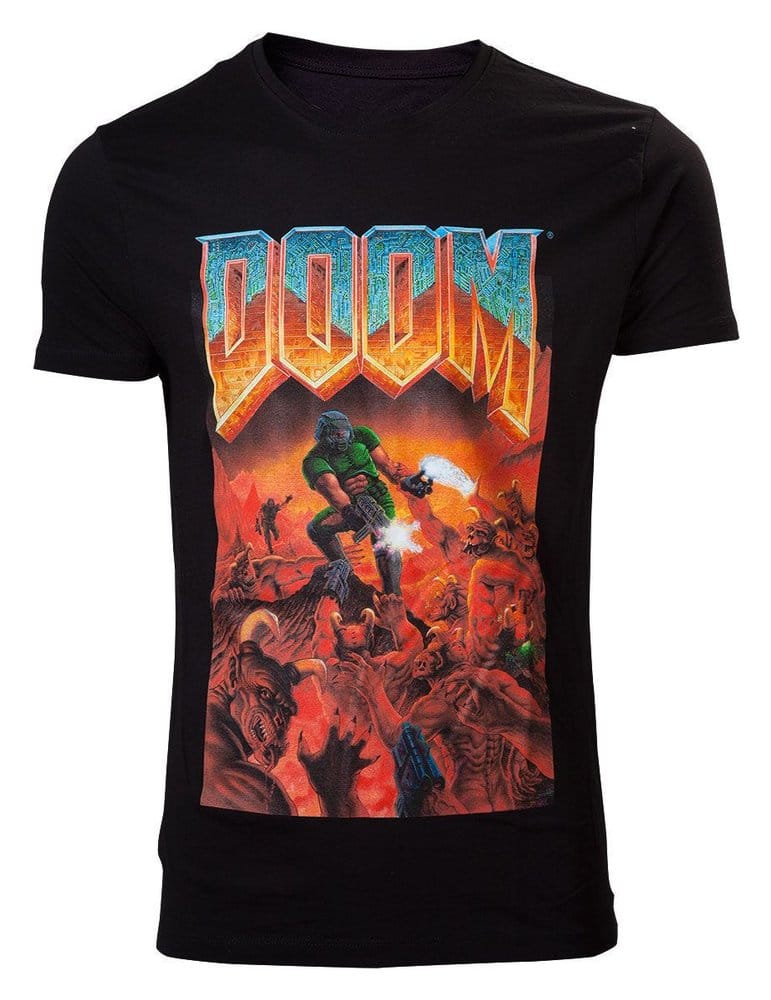 DOOM T-Shirt Classic Boxart Größe M - Versand: 7 Tage nach Bestellung