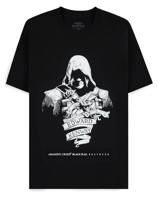 Assassin's Creed T-Shirt Black Flag Resynched Edward Kenway Größe L - Versand: 7 Tage nach Bestellung