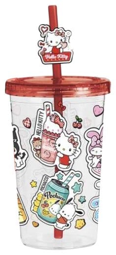 Hello Kitty and Friends Becher mit Strohhalm American Diner Version - Preorder - ETA: 25.03.2027