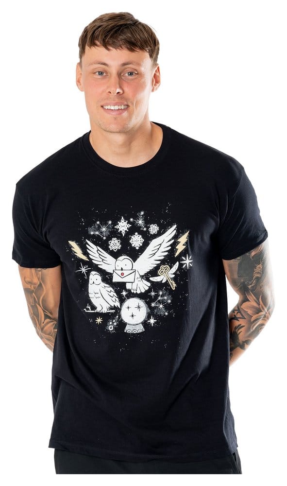 Harry Potter T-Shirt Hedwig Magical Xmas Größe XL - Versand: 7 Tage nach Bestellung