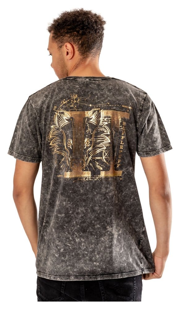 Harry Potter T-Shirt Hufflepuff Acid Wash Größe S - Versand: 7 Tage nach Bestellung
