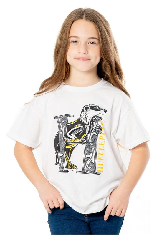 Harry Potter Kids T-Shirt Hufflepuff Mosaic Größe 7-8 - Versand: 7 Tage nach Bestellung