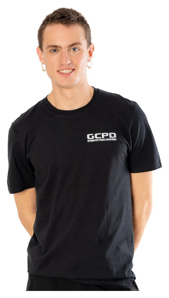 Batman T-Shirt Arkham City GCPD Front Back Größe M - Versand: 7 Tage nach Bestellung