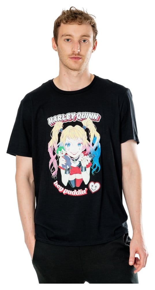 DC T-Shirt Harley Quinn Anime Puddin' Größe M - Versand: 7 Tage nach Bestellung