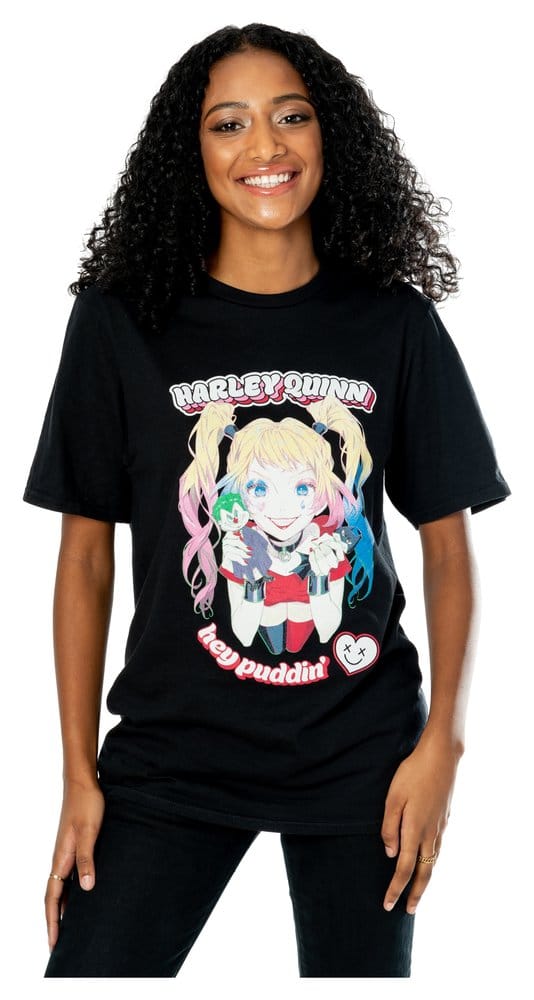 DC T-Shirt Harley Quinn Anime Puddin' Größe M - Versand: 7 Tage nach Bestellung