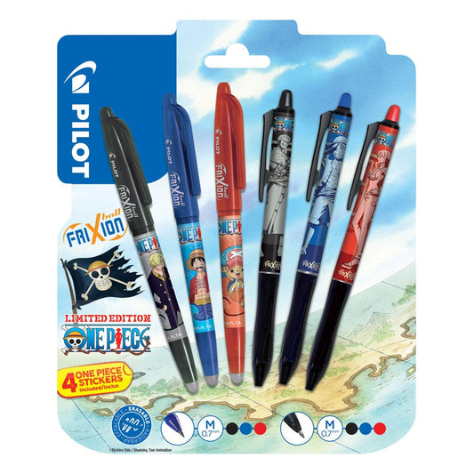 One Piece Tintenroller 6er-Pack FriXion Ball & Ball+ Limited Sticker Edition LE 0.7 - Versand: 5-7 Tage nach Bestellung