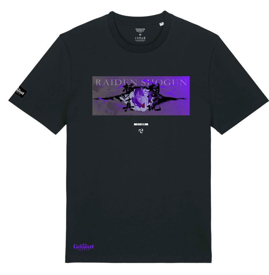 Genshin Impact T-Shirt Raiden Shogun Plane of Euthymia Größe XL - Versand: 5-7 Tage nach Bestellung