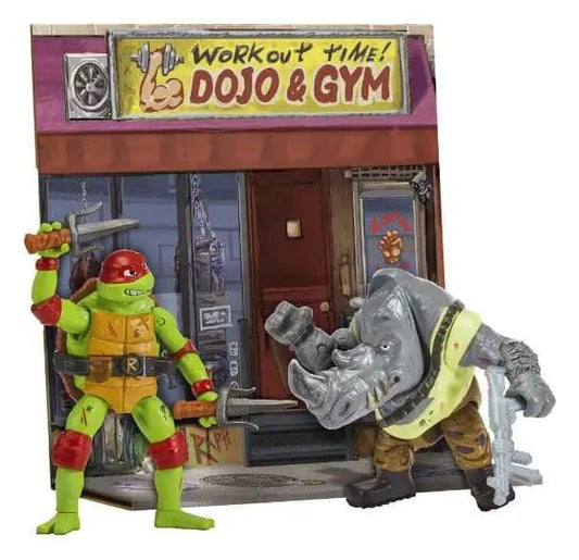 Teenage Mutant Ninja Turtles: Mutant Mayhem Battle Pack Actionfiguren Raphael vs. Rocksteady 11 cm - Preorder - ETA: 25.09.2026