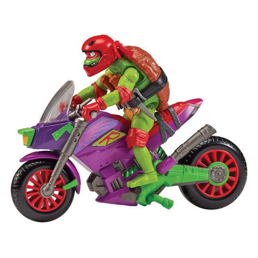 Die Abenteuer der Teenage Mutant Ninja Turtles Actionfigur mit Fahrzeug Raphael & Purple Dragon 12 cm - Versand: 5-7 Tage nach Bestellung