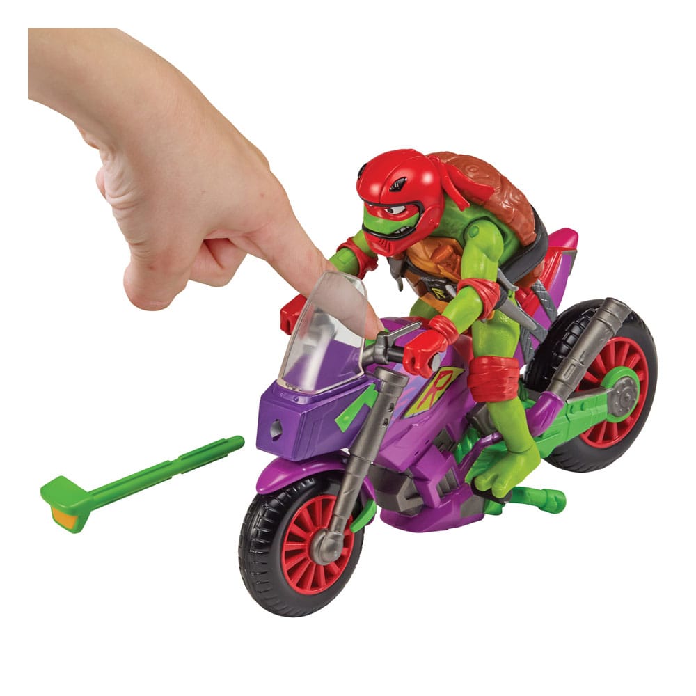 Die Abenteuer der Teenage Mutant Ninja Turtles Actionfigur mit Fahrzeug Raphael & Purple Dragon 12 cm - Versand: 5-7 Tage nach Bestellung