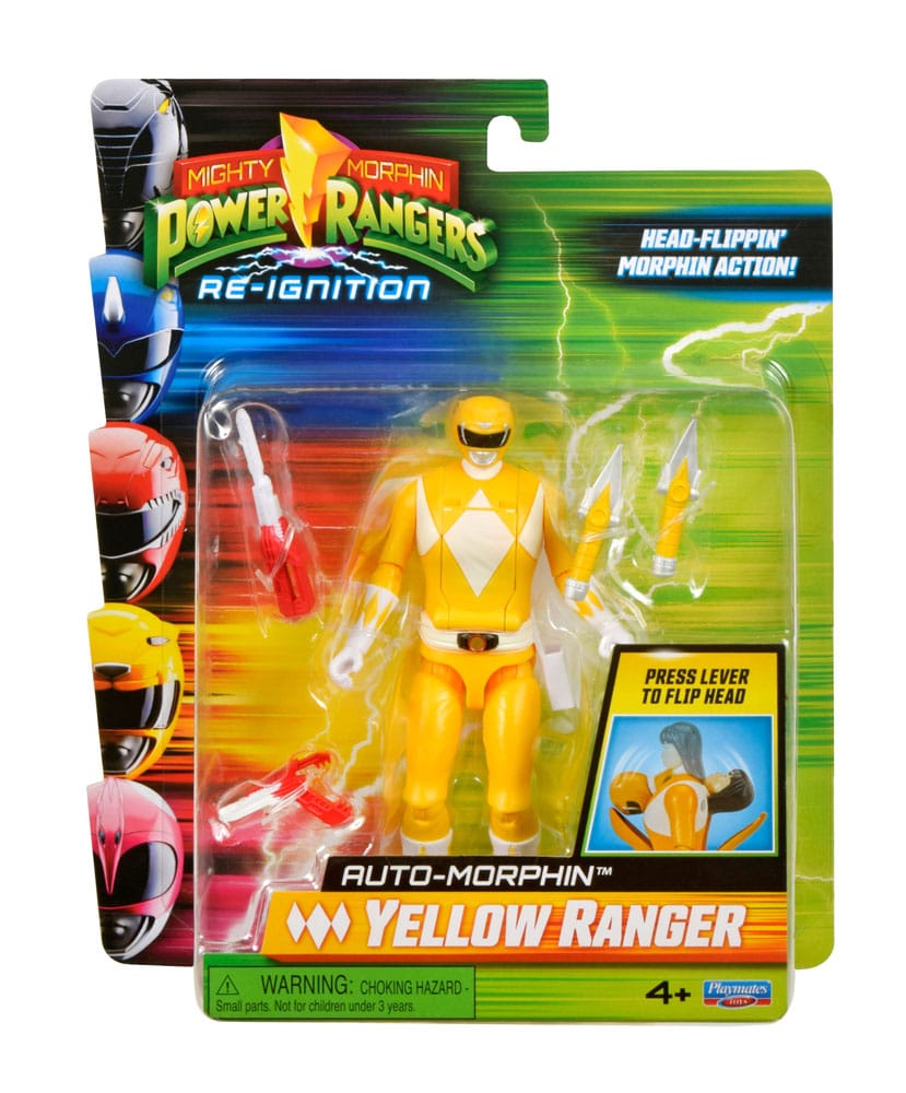 Power Rangers Actionfigur Auto-Morphin Yellow Ranger 12 cm - Preorder - ETA: 09.12.2025