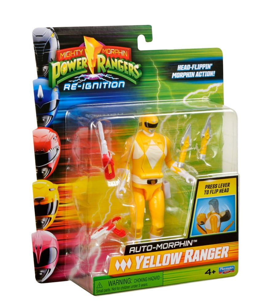 Power Rangers Actionfigur Auto-Morphin Yellow Ranger 12 cm - Preorder - ETA: 09.12.2025