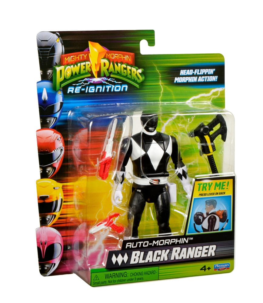 Power Rangers Actionfigur Auto-Morphin Black Ranger 12 cm - Versand: 5-7 Tage nach Bestellung