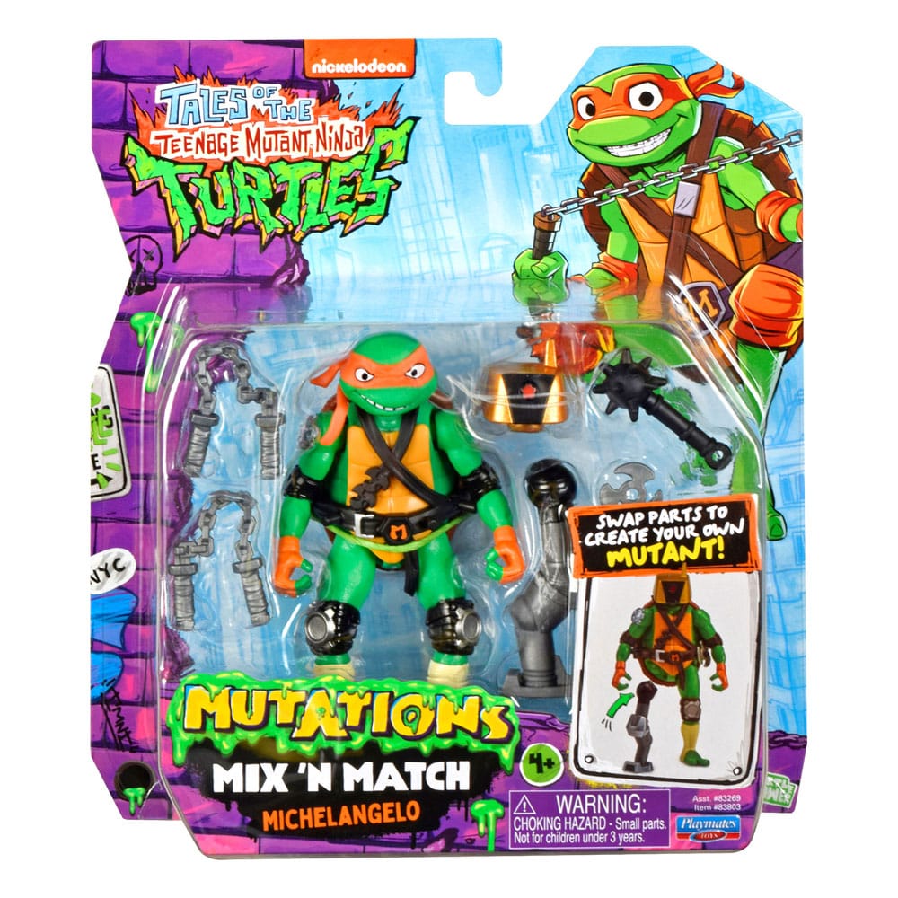 Die Abenteuer der Teenage Mutant Ninja Turtles Mix 'n Match Actionfigur Michelangelo 12 cm - Versand: 5-7 Tage nach Bestellung