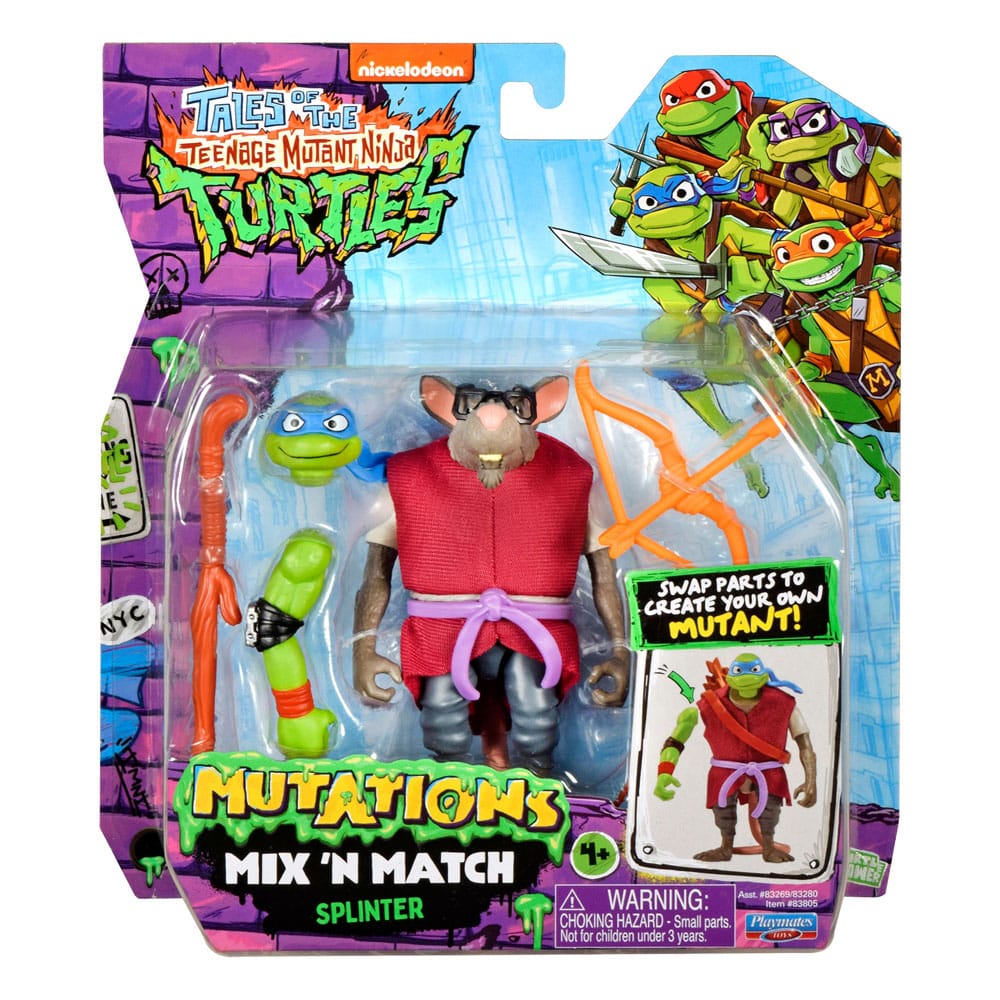 Die Abenteuer der Teenage Mutant Ninja Turtles Mix 'n Match Actionfigur Splinter 12 cm - Versand: 5-7 Tage nach Bestellung