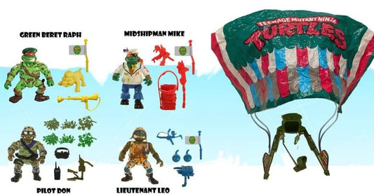 Teenage Mutant Ninja Turtles Classic Actionfiguren 4er-Pack Sewer Heroes mit Fallschirm - Versand: 7 Tage nach Bestellung